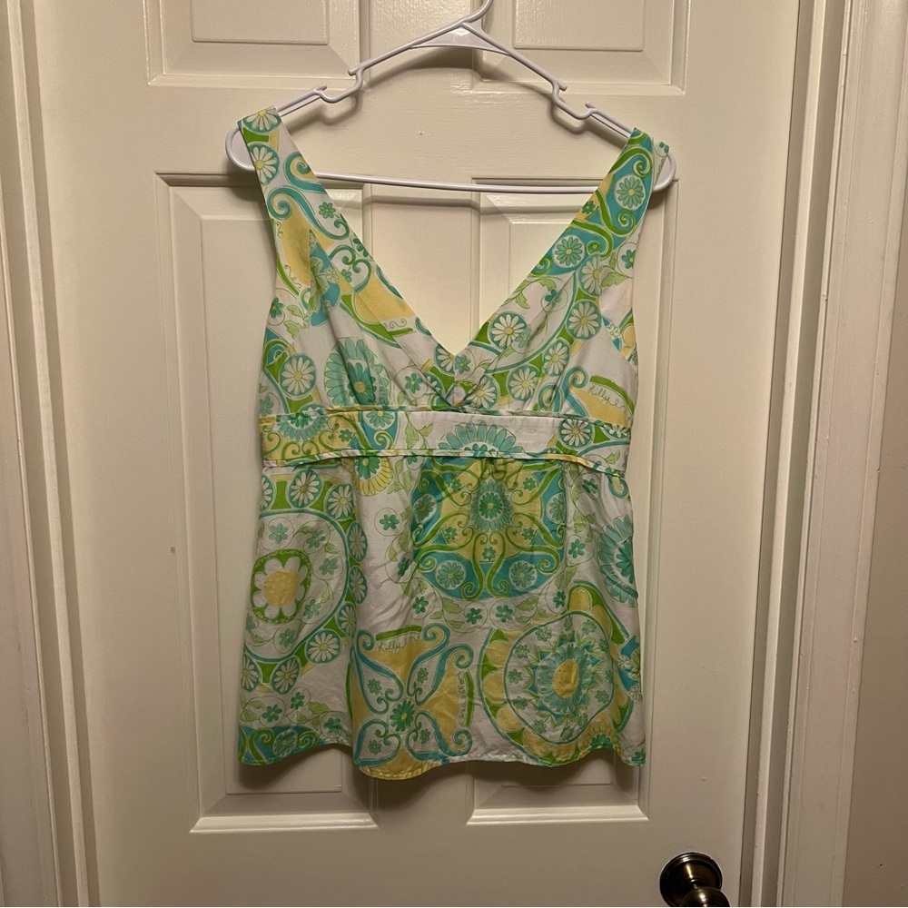 Lilly Pulitzer Floral Fountain of Youth Top Size 6
